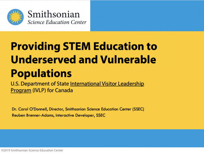 Providing STEM Education To Underserved And Vulnerable Populations ...